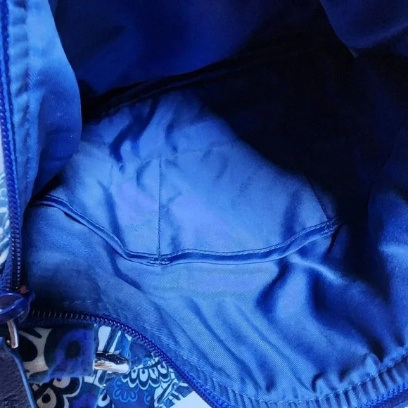 Vera Bradley HIPSTER Crossbody BLUE TAPESTRY Purse Shoulder Bag - Picture 6 of 9